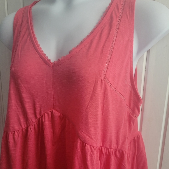 Torrid Tank Babydoll Coral L - Picture 2 of 3